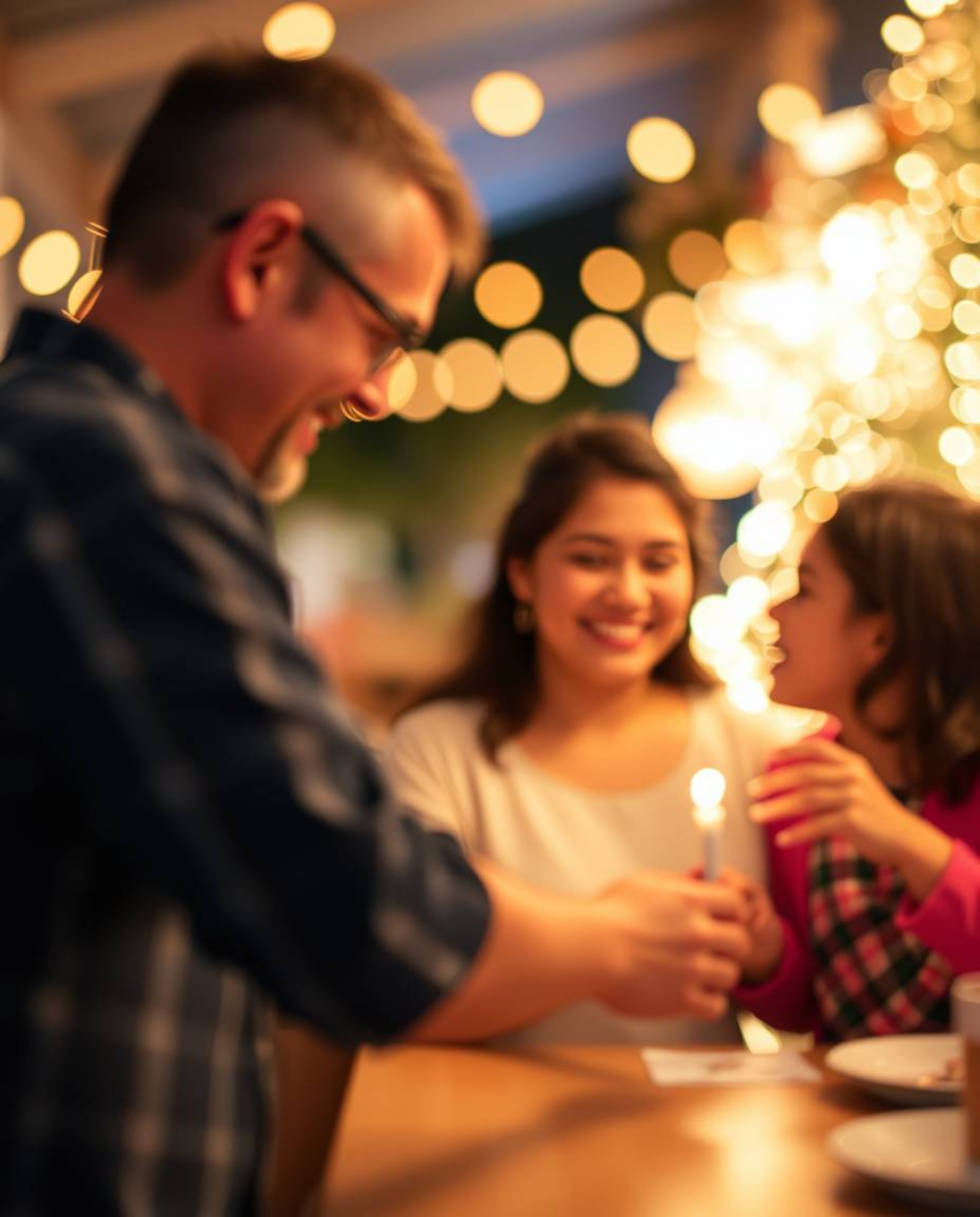 Capture the magic of a Pixar-style family reunion with stunning long exposure photography. The image features a beautiful blu