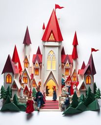 Discover a captivating magical school brimming with young wizards, brought to life through intricate origami designs.  Experi