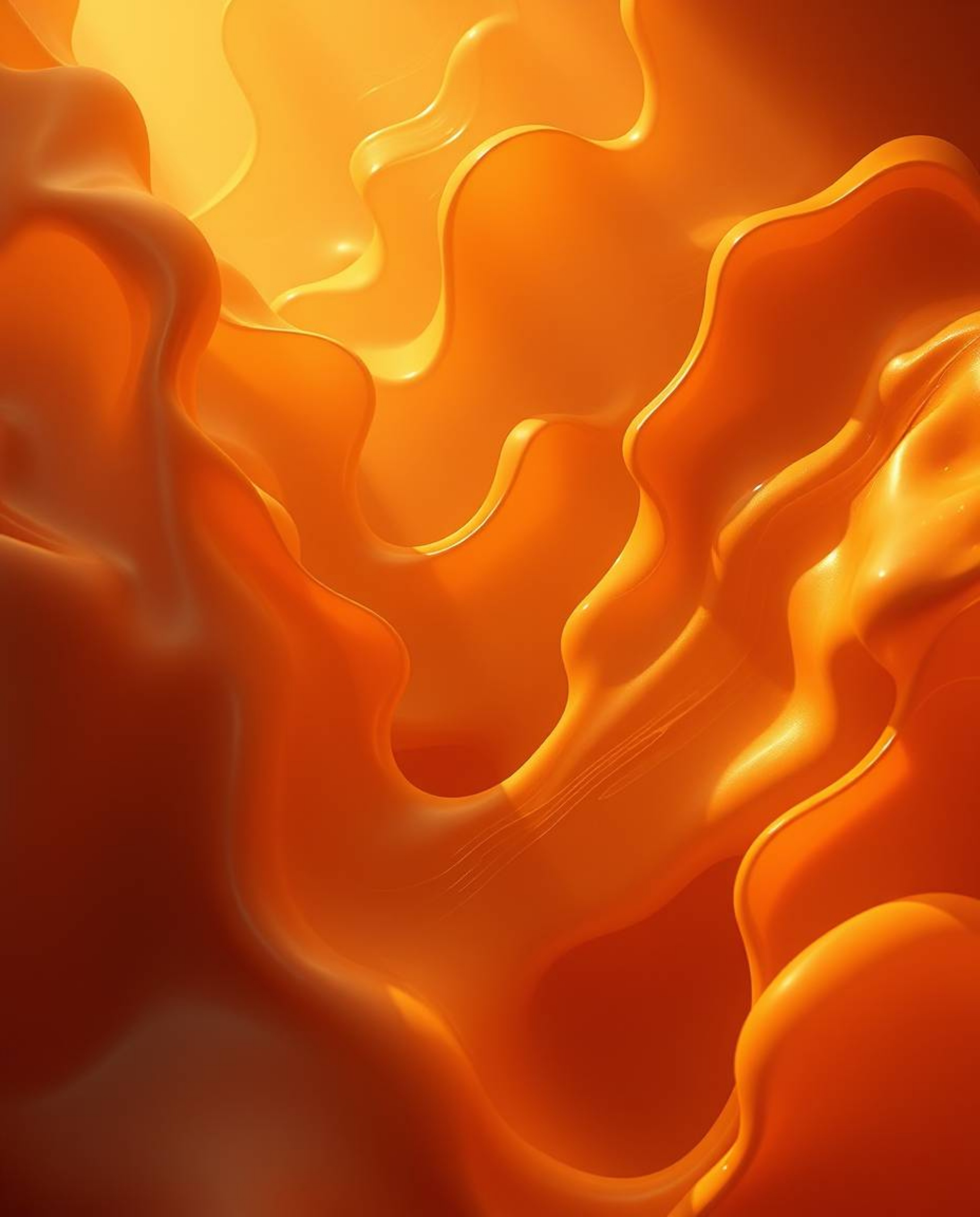 This captivating artwork blends warm autumn colors with a dramatic cinematic style, showcasing an abstract composition of 3D 
