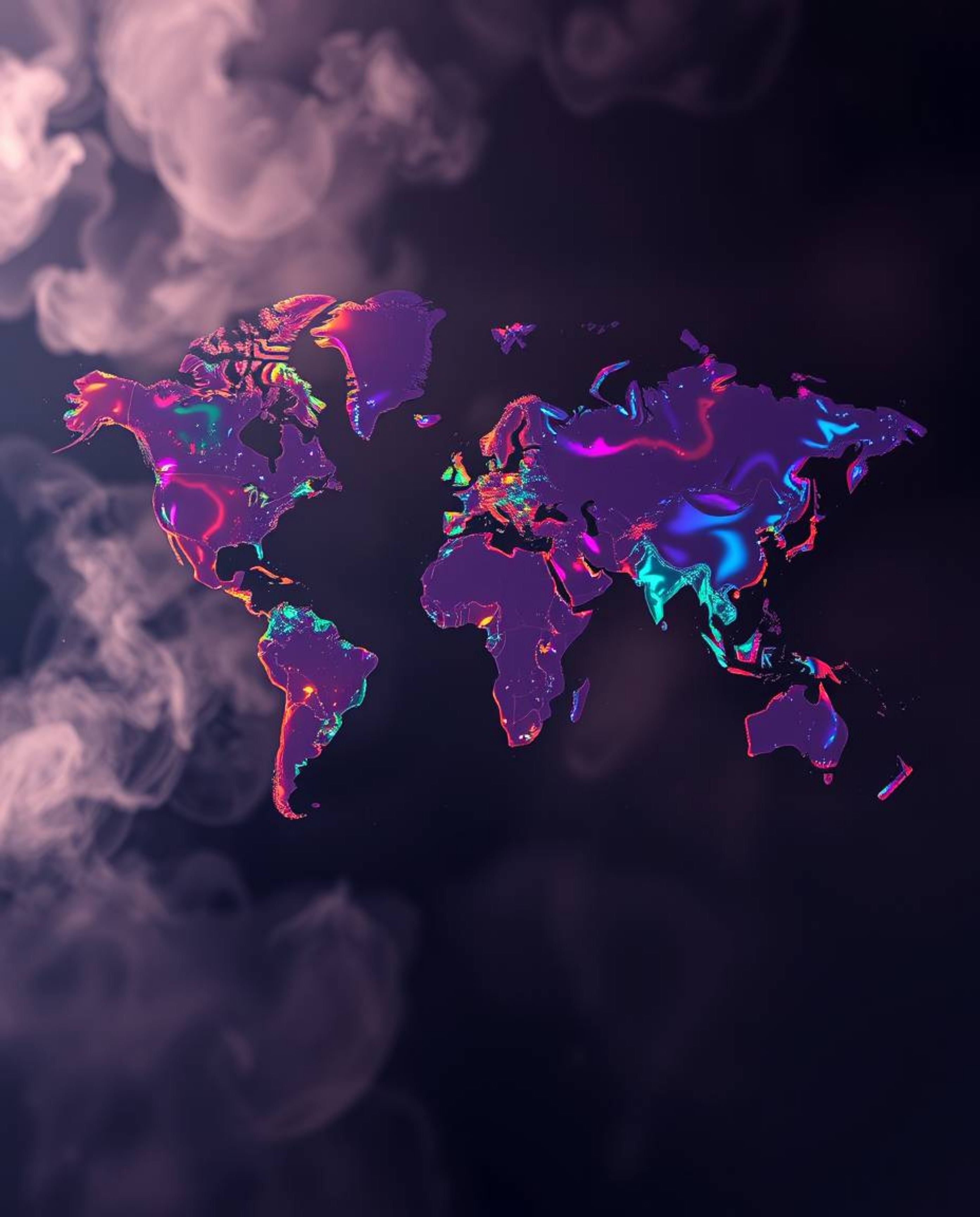 Explore a vibrant and mesmerizing abstract concept featuring iridescent volumetric lighting and bright colorful splashes artf