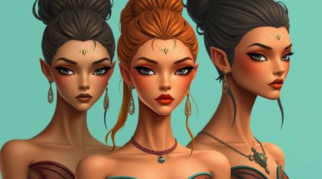 This artwork portrays a team of misfit heroes, each character exuding a unique blend of grace and refinement. The visual styl