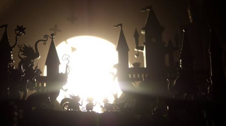 Explore a captivating fantasy kingdom brimming with quirky magical creatures, silhouetted against a radiant backlight. This t