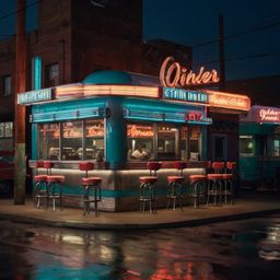 Experience the charm of a classic American diner right in the heart of the city. Step inside to a nostalgic atmosphere featur