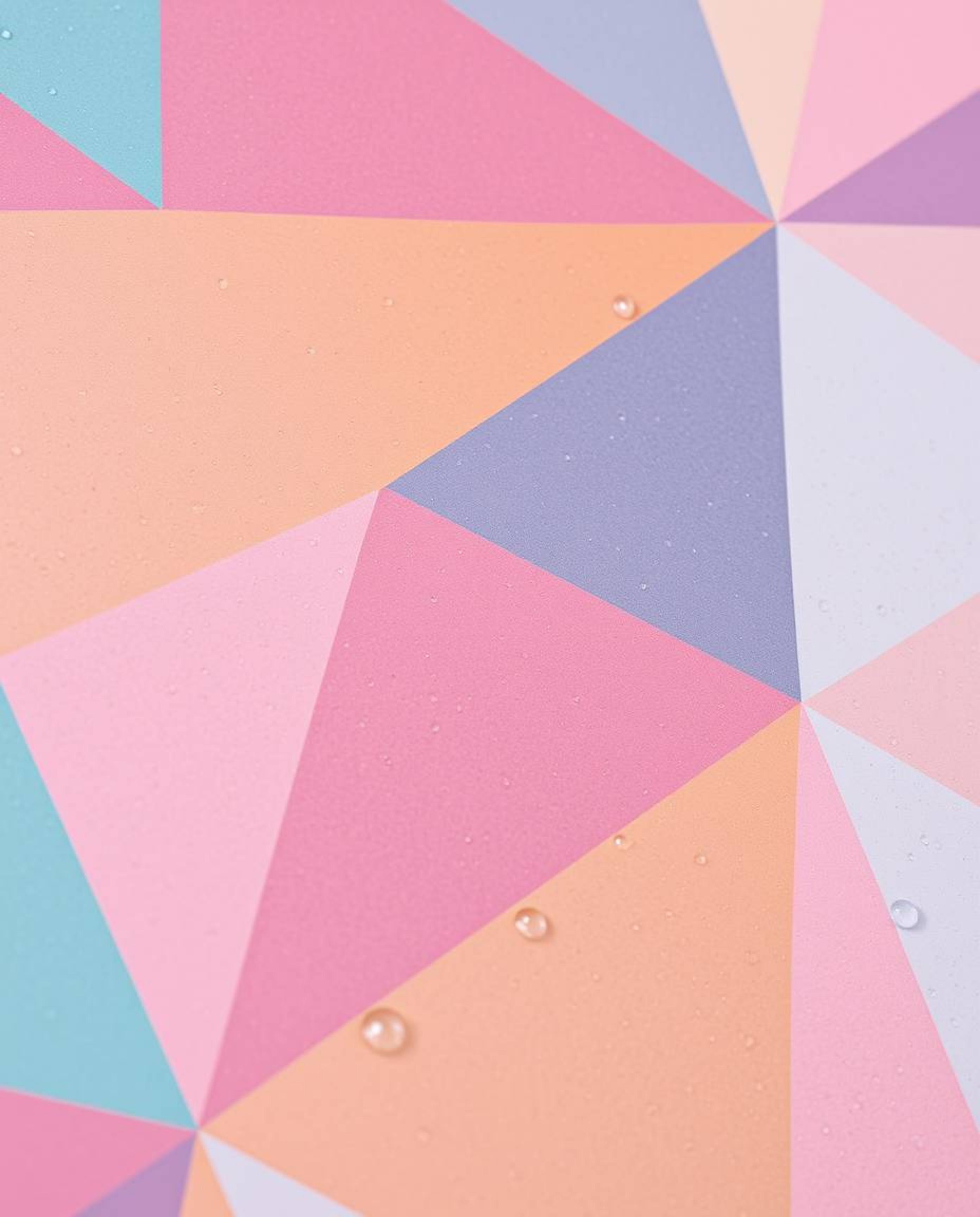 Explore a captivating world of geometric patterns with our pastel gradient wallpaper, captured in an extreme macro close-up. 