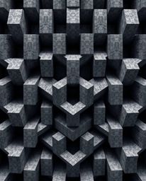 This high-resolution stock photo showcases a captivating repetitive cube pattern in Escher-style impossible geometry. The ima