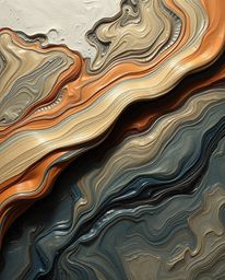 Explore the captivating world of 3D illustrations with a classic oil painting style. Witness fluid shapes morphing seamlessly