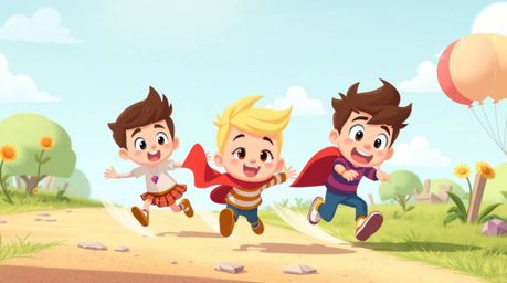 Experience an adorable and charming chase scene animation featuring cute characters brought to life with exaggerated squash a