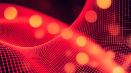 This abstract poster design features a captivating gradient mesh pattern, creating a modern and visually striking aesthetic. 