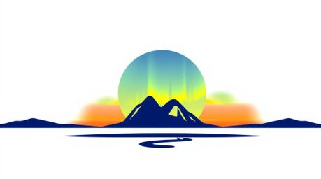 A captivating logo design featuring bright, vibrant colors and clean geometric shapes.  It depicts the enchanting spectacle o