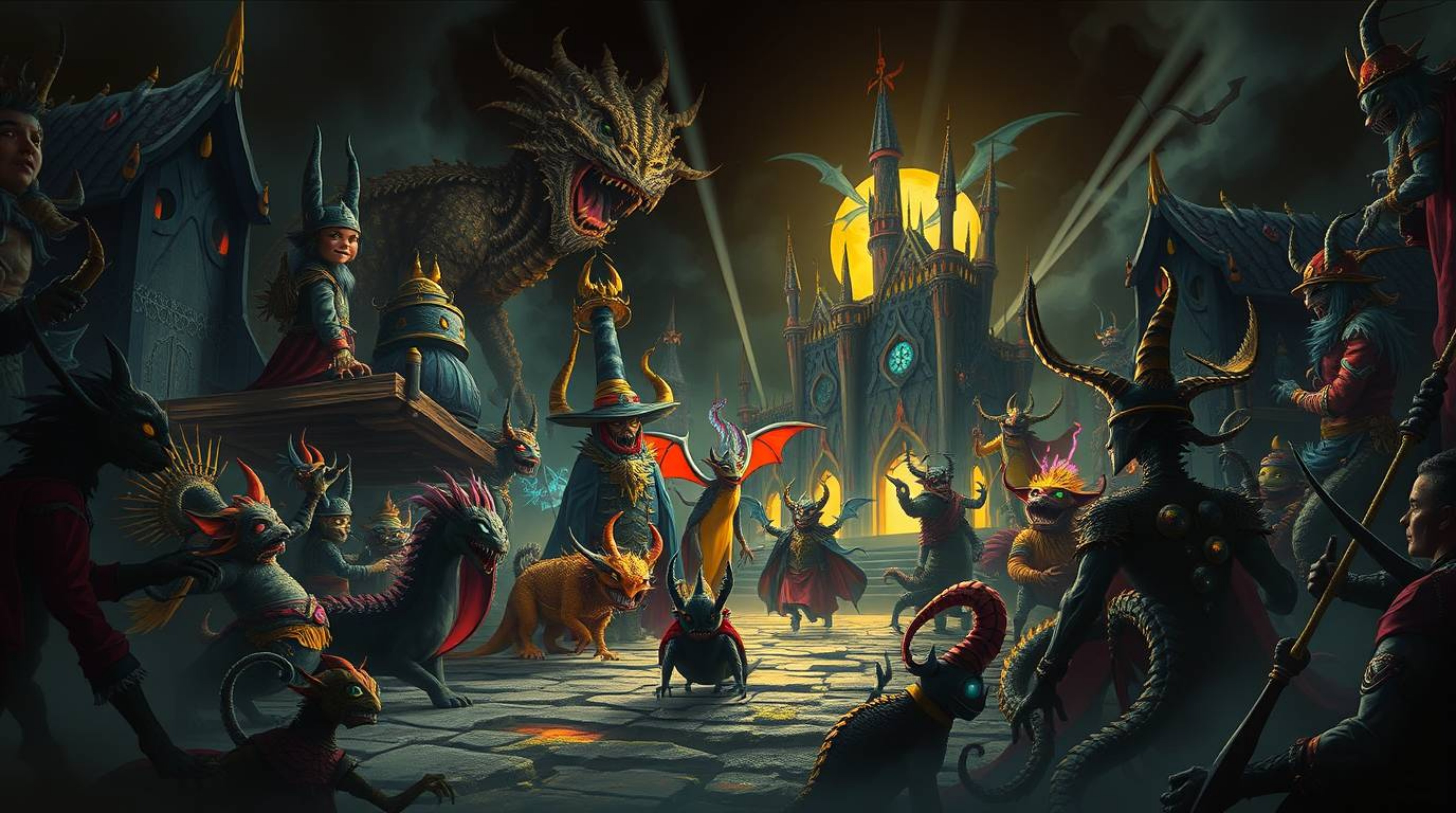 Explore a captivating fantasy kingdom brought to life with high contrast visuals and populated by quirky magical creatures. I