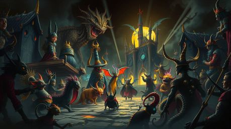 Explore a captivating fantasy kingdom brought to life with high contrast visuals and populated by quirky magical creatures. I