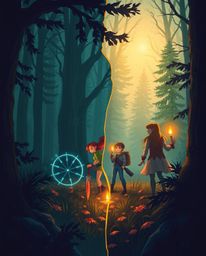 Discover a captivating split image depicting a group of friends possessing unique abilities, embarking on an exciting explora