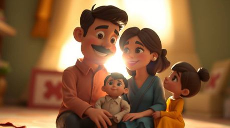 This series features stunning sculptural clay art depicting a heartfelt family reunion in the iconic Pixar style. Each piece 