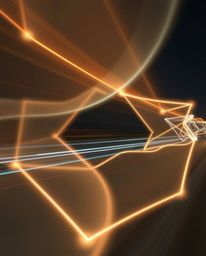 Explore the captivating world of long exposure photography showcasing mesmerizing motion trails of 3D shapes. This futuristic