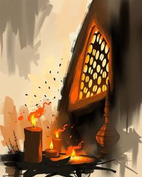 Explore a captivating blend of artistic styles with this dynamic digital sketch, featuring loose painterly strokes and the wa