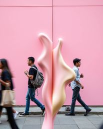 Explore a captivating blend of candid street photography and abstract 3D liquid forms. This series showcases spontaneous cand