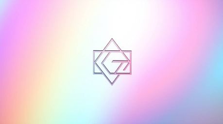 An extreme close-up showcases a stunning iridescent gradient metallic surface with vibrant color shifts. Geometric shapes an