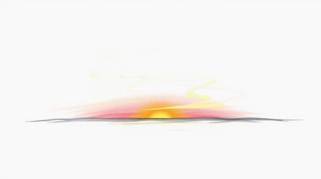 A captivating hand-drawn sketch showcases a smooth gradient transition of a sunset sky with the Northern Lights beginning to 