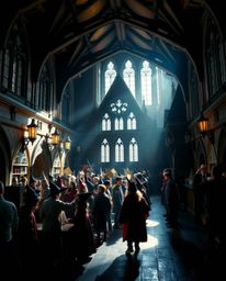 Discover a captivating world of young wizards attending a magical school.  This image series showcases stunning high-contrast