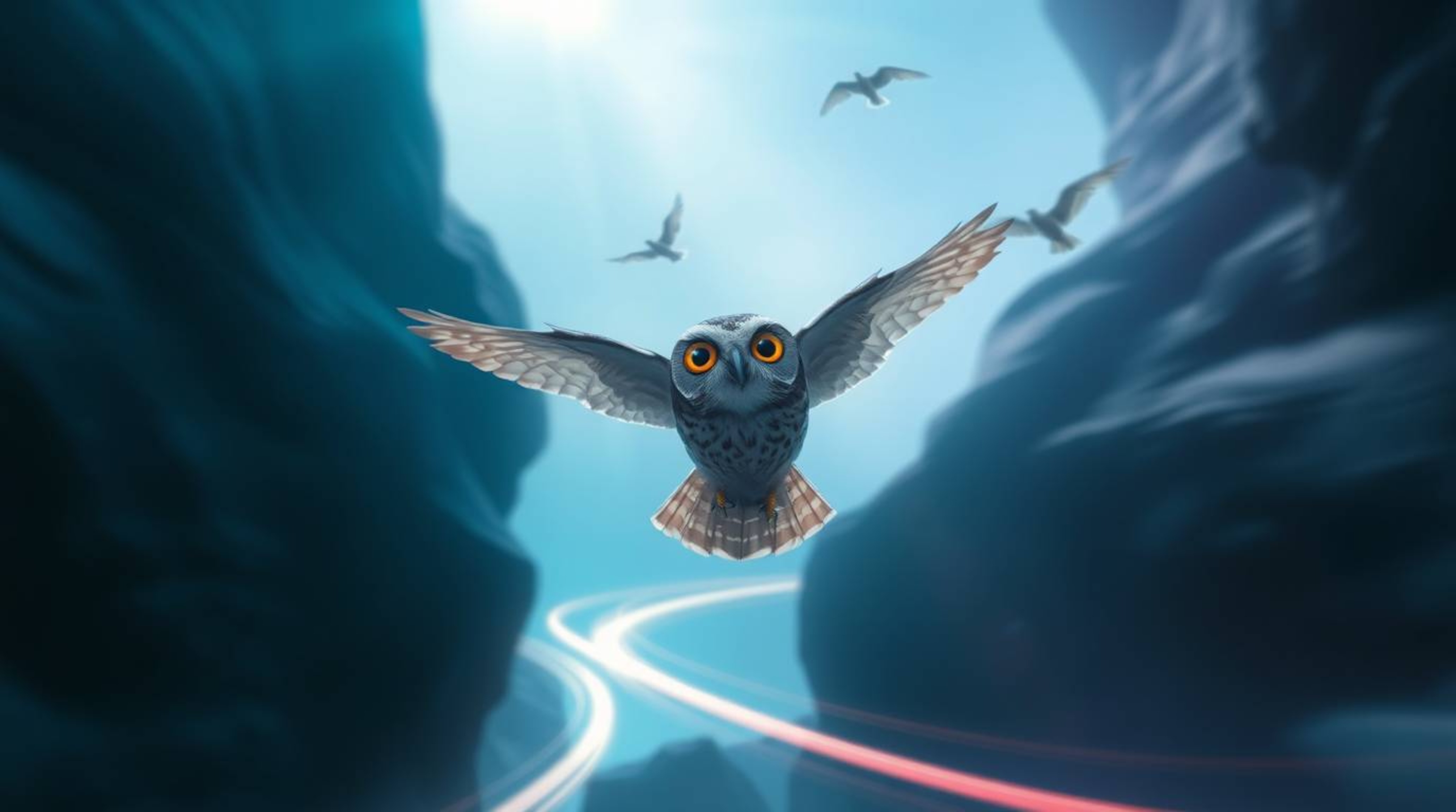 This stunning Pixar-style image, created with the technique of long exposure photography, evokes a deeply ethereal and spirit