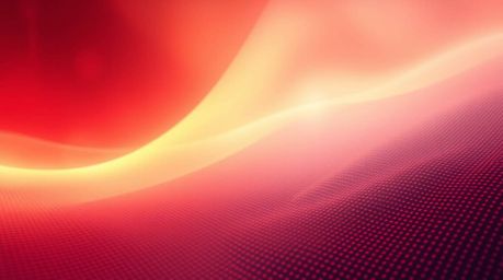A stunning abstract poster design featuring a soft cinematic haze and a warm gradient mesh pattern in reds, oranges, and yell