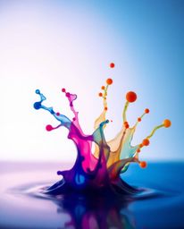 A captivating macro photograph showcases the vibrant beauty of ink swirling in water.  Smooth gradient transitions and diffus
