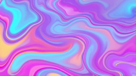 Experience the captivating beauty of digital art featuring bright, vibrant neon gradients flowing across a liquid surface. Th