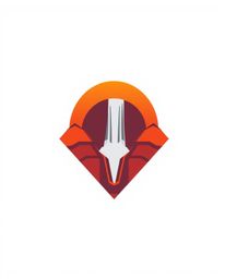 A warm, low-angle geometric logo inspired by a sunset behind a waterfall. The design uses clean lines, symmetry, and balance 
