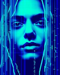 Explore the captivating world of digital glitch art with these portraits, showcasing a corrupted data aesthetic and a pixelat