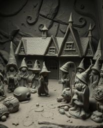 Explore the enchanting world of sculptural clay art featuring a magical school brimming with young wizards. This collection s