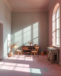 Experience a captivating visual spectacle where soft pastel hues meet the dramatic interplay of chiaroscuro lighting in a roo