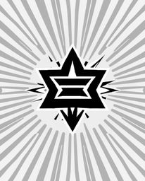 Explore a dynamic, in-motion logo design rendered in classic black and white. This logo utilizes a geometric optical illusion