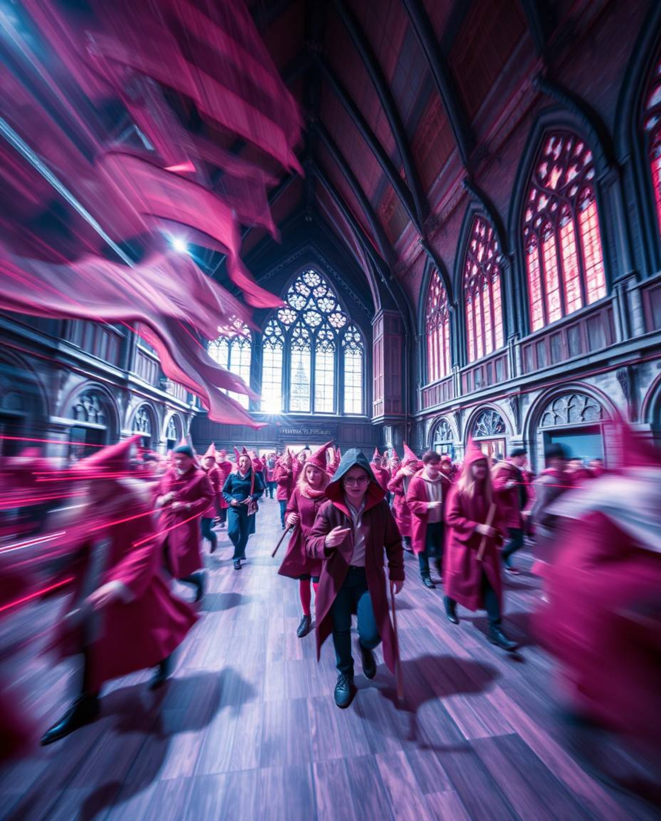 Capture the magic of a school filled with young wizards in this surreal infrared long exposure photograph. Motion blur and li