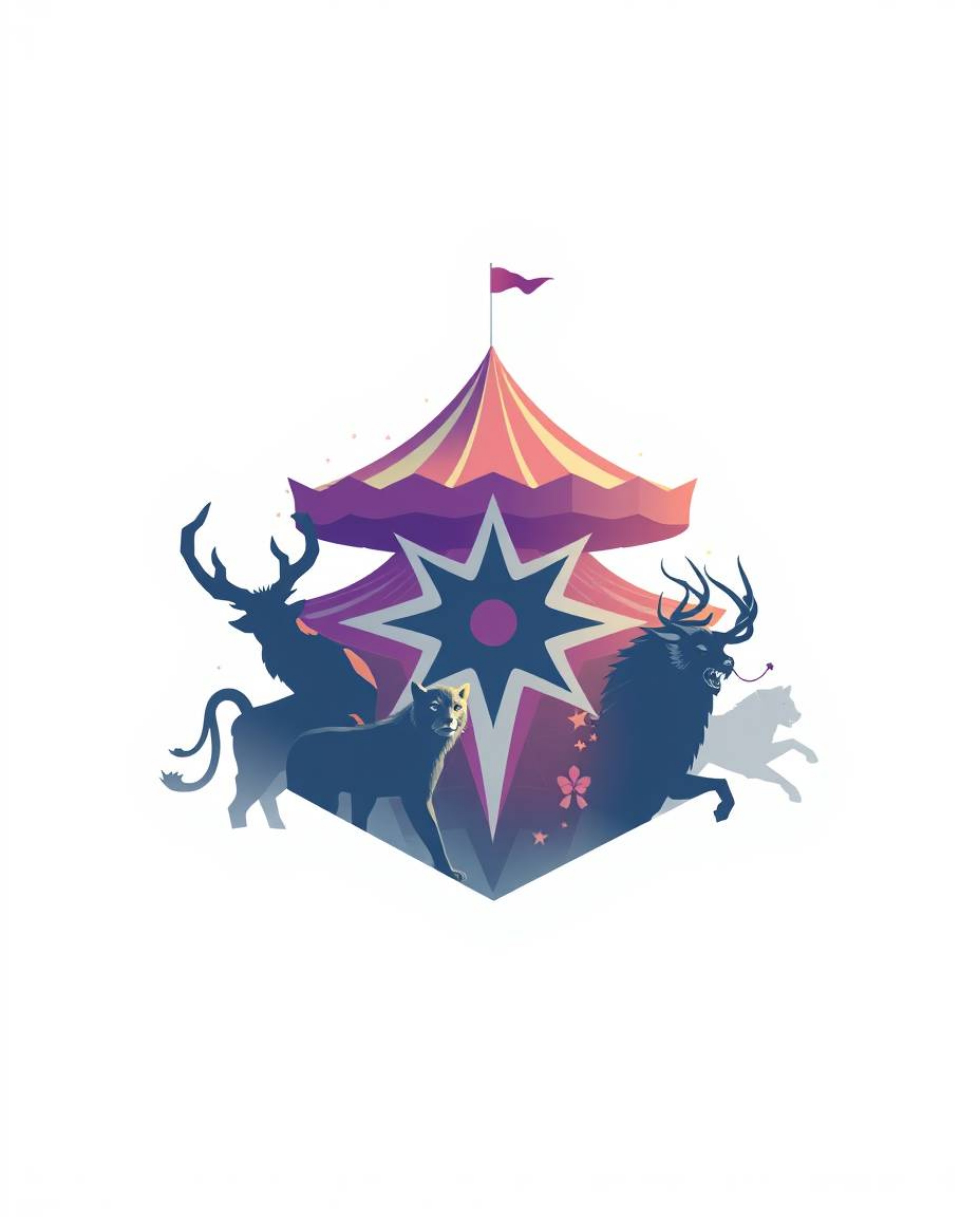 This logo embodies a mystical essence through geometric shapes and clean lines, radiating a light aura and ethereal spiritual