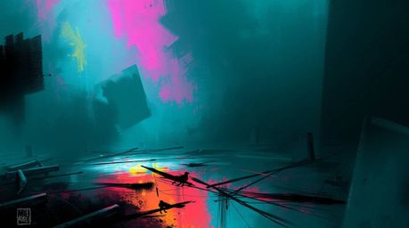 Explore an eerie and creepy atmosphere brought to life in a dynamic digital sketch. This artwork utilizes loose, painterly st