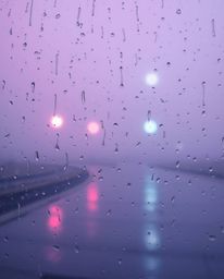 Immerse yourself in a dreamy wet rainy scene bathed in hazy soft light.  The drizzling rain creates mesmerizing reflective su