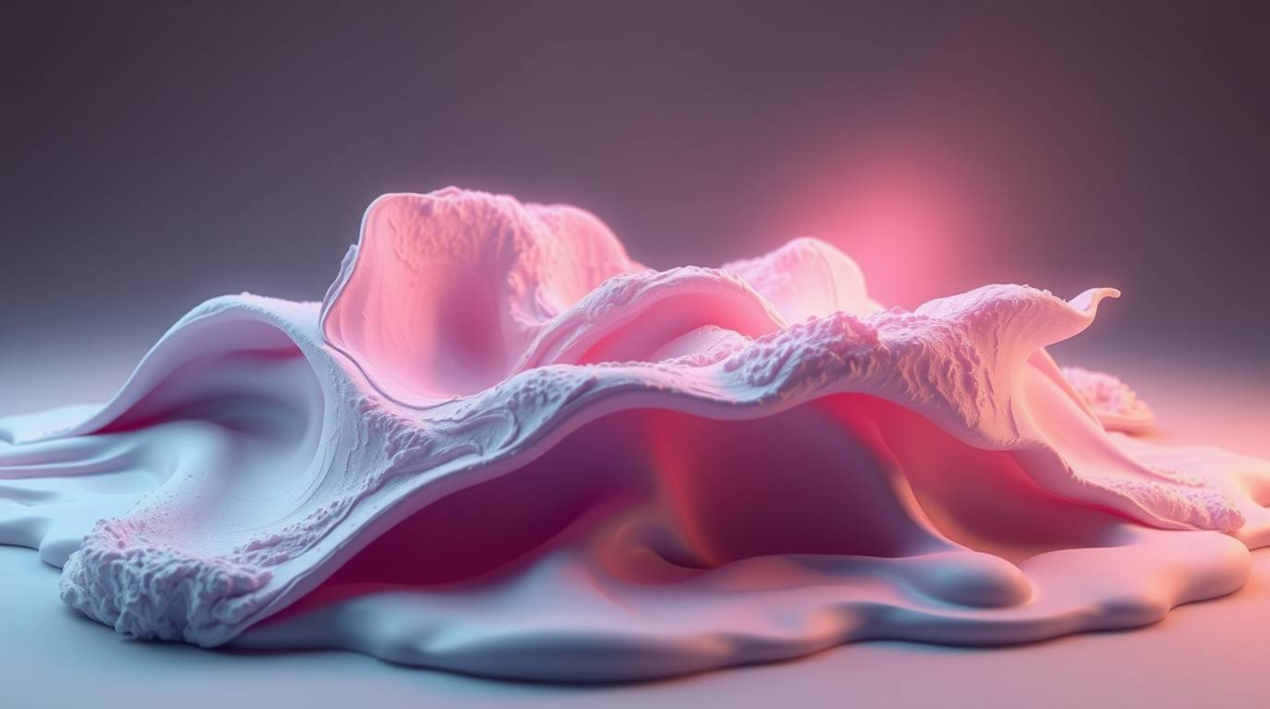 Explore a mesmerizing realm of sculptural clay digital art, where an ethereal spiritual vibe is brought to life through flowi