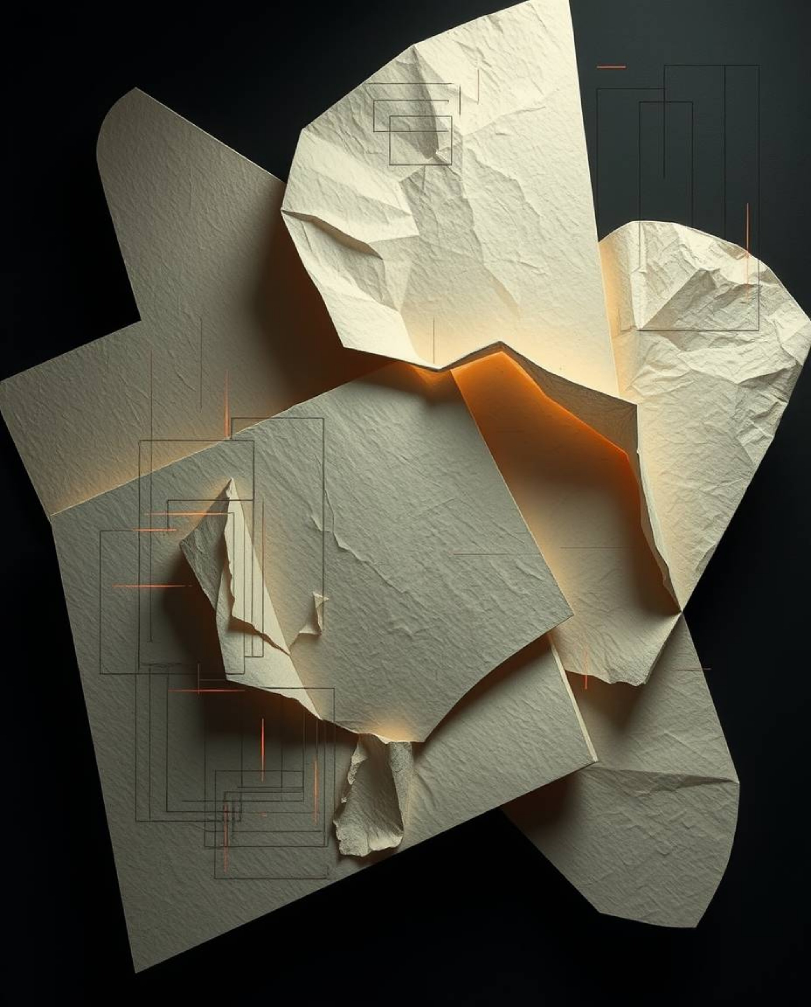 Experience abstract forms brought to life with dramatic glitch effects, fragmentation, and scanlines. Rendered in a cinematic