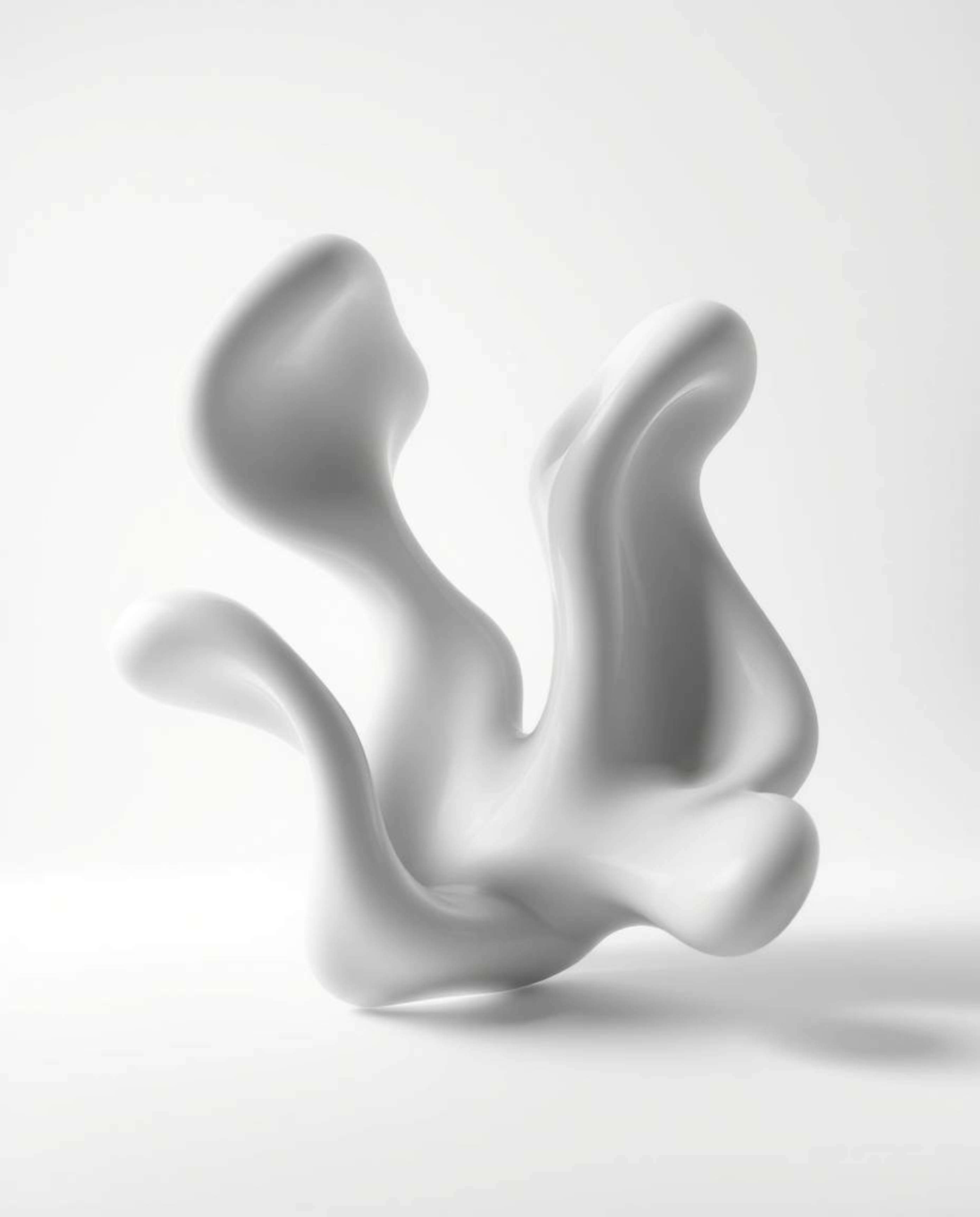 Explore captivating abstract 3D liquid forms presented in both classic black and white and vibrant pastel colors.  These imag
