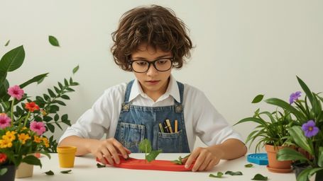 A high-resolution, professionally lit, and crisply detailed stock photo of a bright-eyed, bespectacled homeschooled genius, a