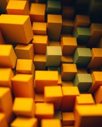 An extreme macro photograph showcases a mesmerizing repetitive cube pattern in the style of Escher's impossible geometry.  Vi