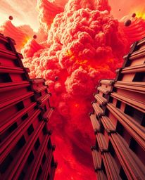 Explore a breathtaking collection of architectural color photography featuring warm-toned colliding galaxies and cosmic explo