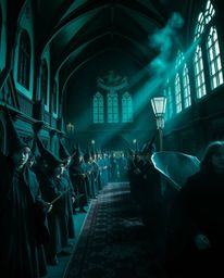 Discover a rich, deep teal world of a magical school brimming with young wizards. Experience dramatic cinematic style, luxur