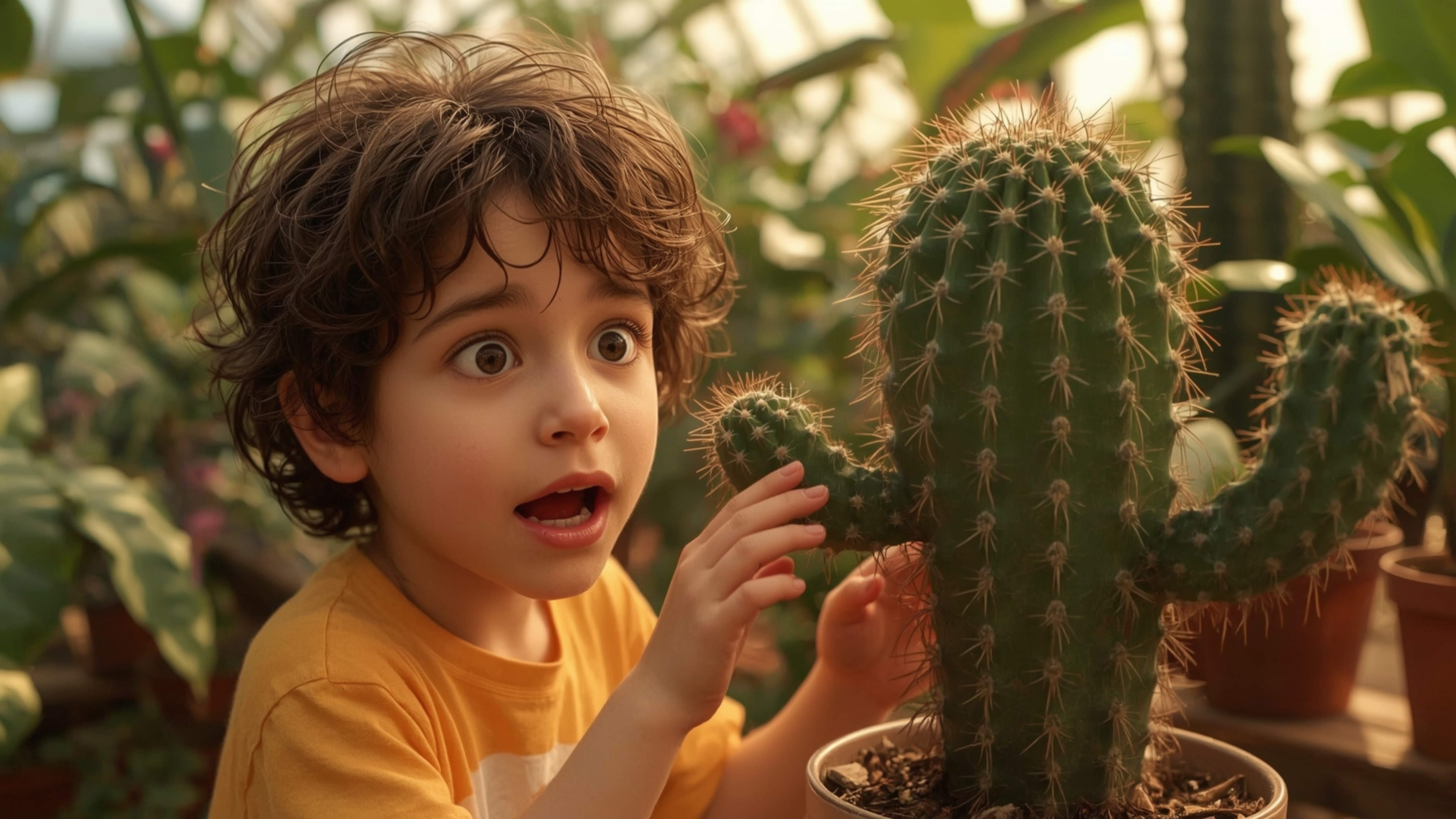 A vibrant, cinematic photograph in a stylized, Pixar-inspired aesthetic, capturing the moment a homeschooled genius, with mes