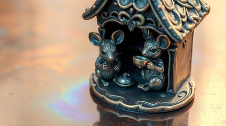Imagine a scene where iridescent colors dance across a cast bronze surface, reflecting light in a mesmerizing display. Gracef