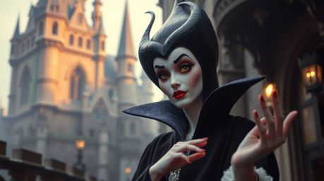 This collection showcases a candid street photography style image of a classic Disney villain, with soft features and fair sk