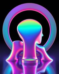Explore captivating visuals featuring iridescent colors and 3D shapes rendered with smooth gradient textures in a futuristic 