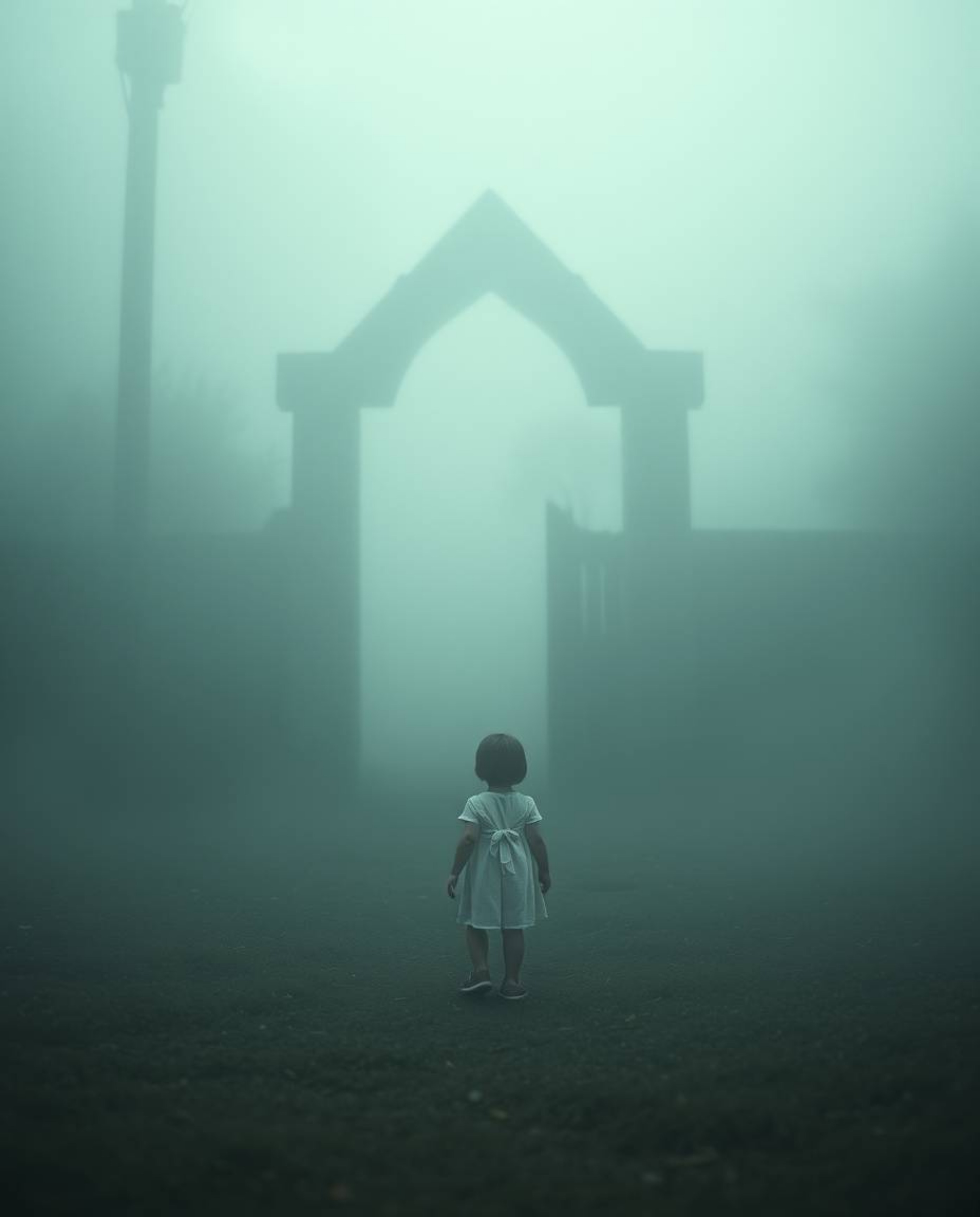 A captivating cinematic scene portrays a child's enchanting discovery of a magical portal hidden in their backyard.  The imag