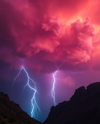 Explore captivating surreal storms featuring vibrant complimentary colors and balanced tones, or scenes with flying objects d