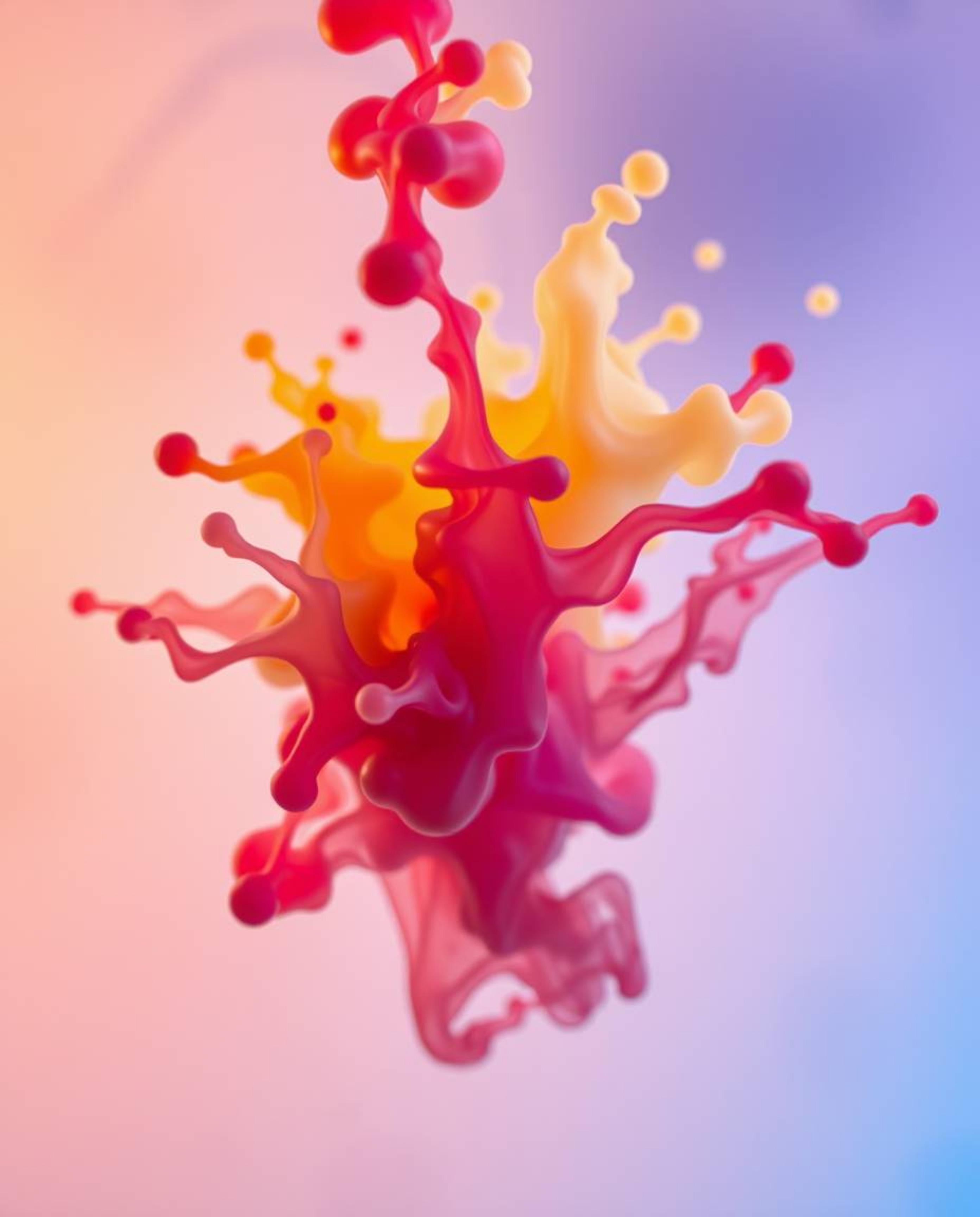 Explore a world of soft cinematic haze, dreamlike surreal imagery, and ink in water creating mesmerizing colorful splash shap